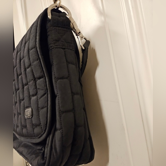 Lug Black Quilted messenger crossbody travel bag baby diaper bag - Picture 7 of 15